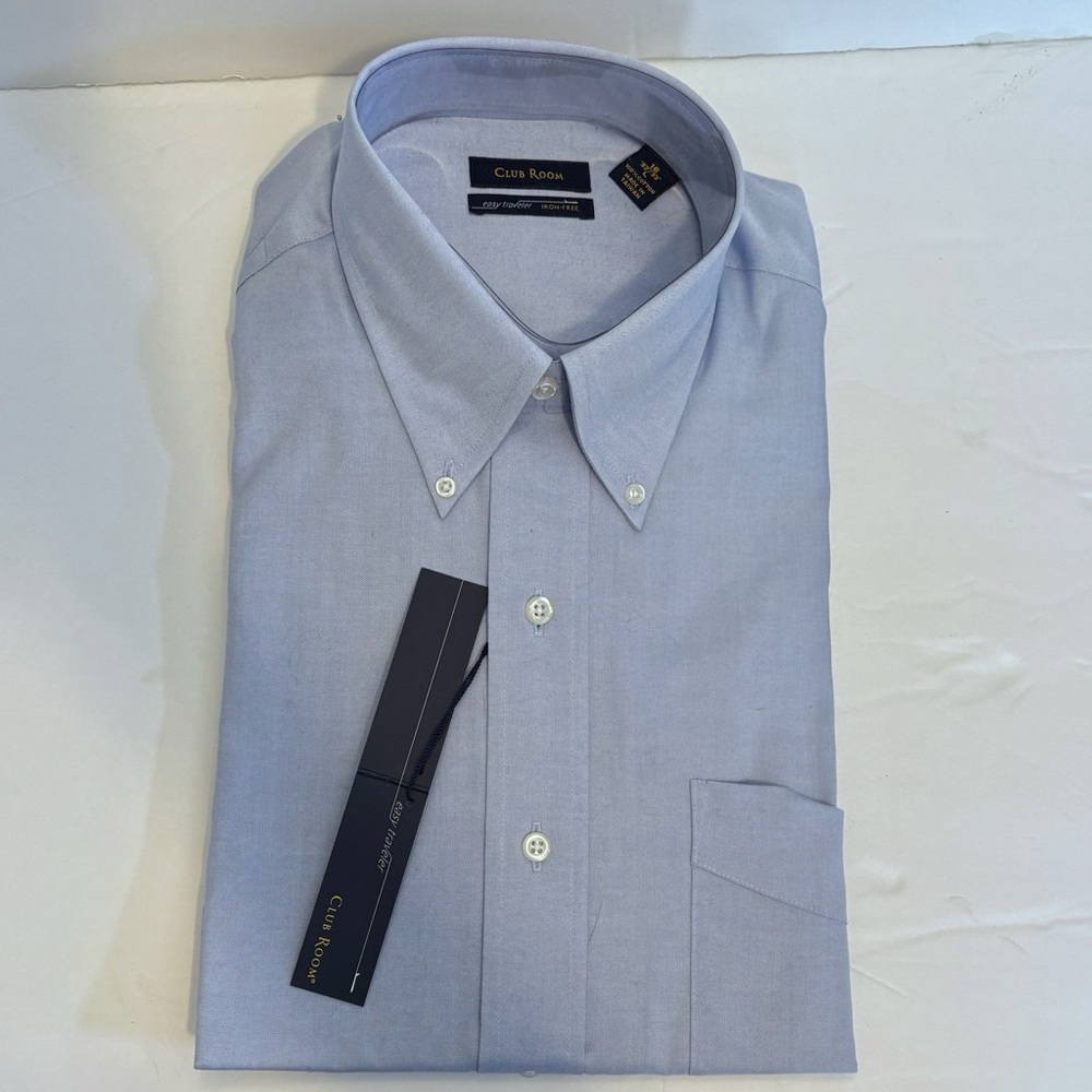 NWT Club Room Easy Traveler Light Blue Men's Shirt